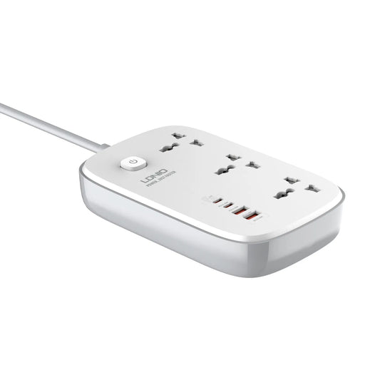 LDNIO SC6 45W GaN Fast Charging 3250W Power Extension – Smart Power Hub for Home & Office