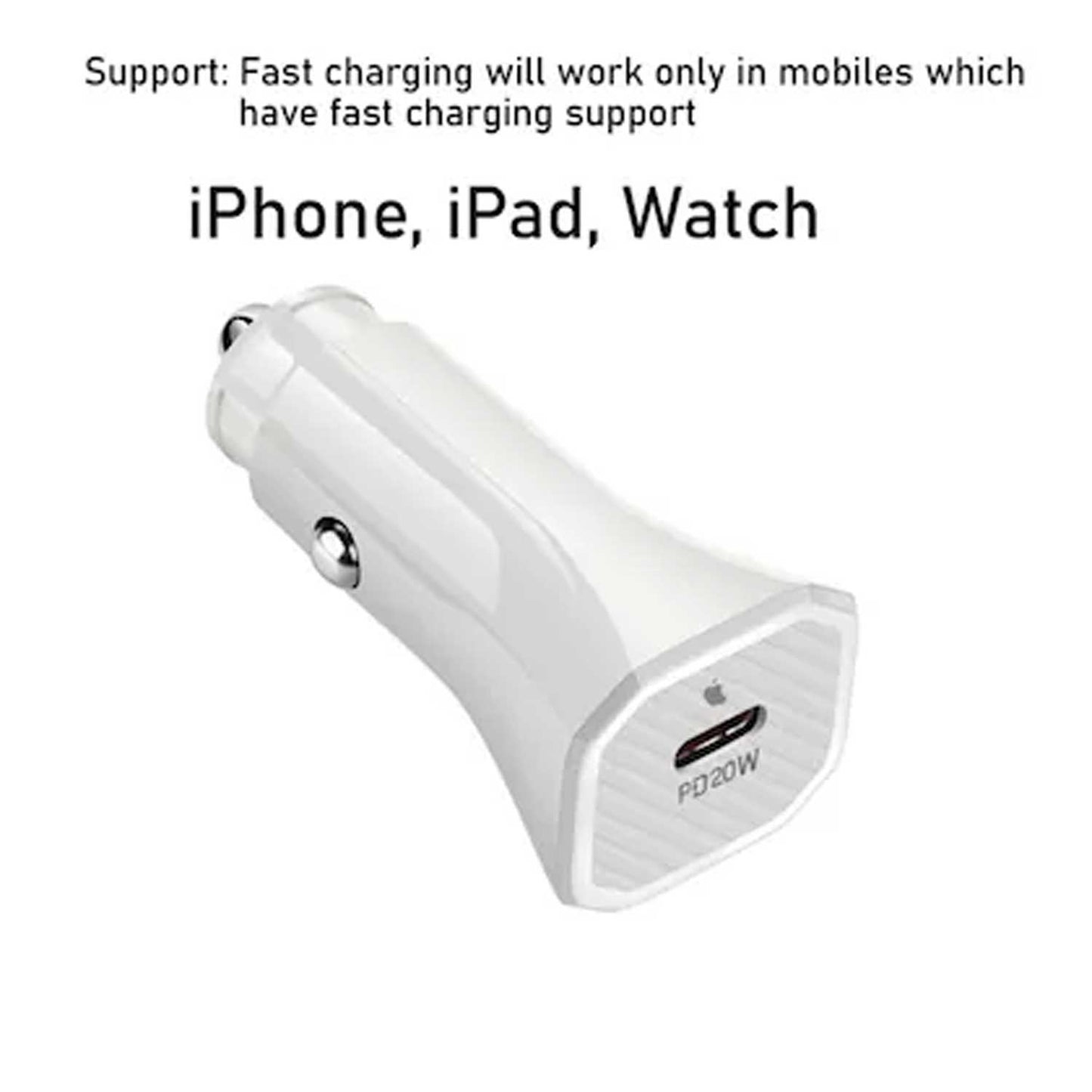 20W USB-C iPhone Car Charger – Power Delivery Fast Charging Adapter