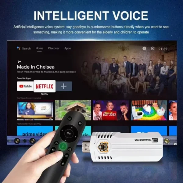 K8 Pro Classic Game Stick – 40,000+ Games, 8K HD TV Support, Android 12.1, and 2.4G Wireless Console - Image 3