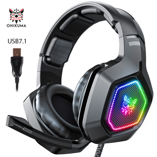 Onikuma K8 Rgb Gaming Headphone Over-ear Headset With Microphone Volume Control Headphones Rgb Led Lights - Image 3