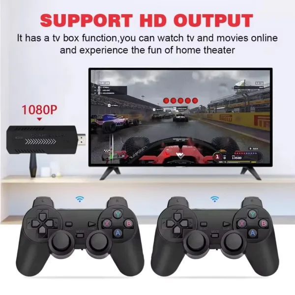 X2Plus 64gb  Game Stick 37000+ Video Games HD Output Game Stick With 2 Wireless Controllers - Image 4