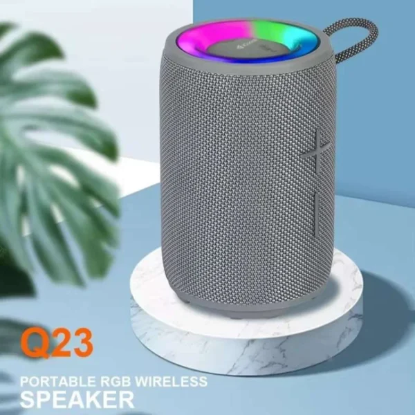 Kisonli Q23 12W BT Super Bass Wireless Bluetooth Speaker – Powerful Sound with RGB Lights - Image 2