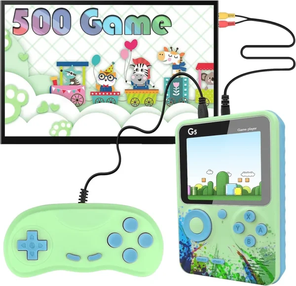 G5 Handheld Game Box – Built-in 500 Games, 3.0-Inch LCD Screen, and Extra Controller