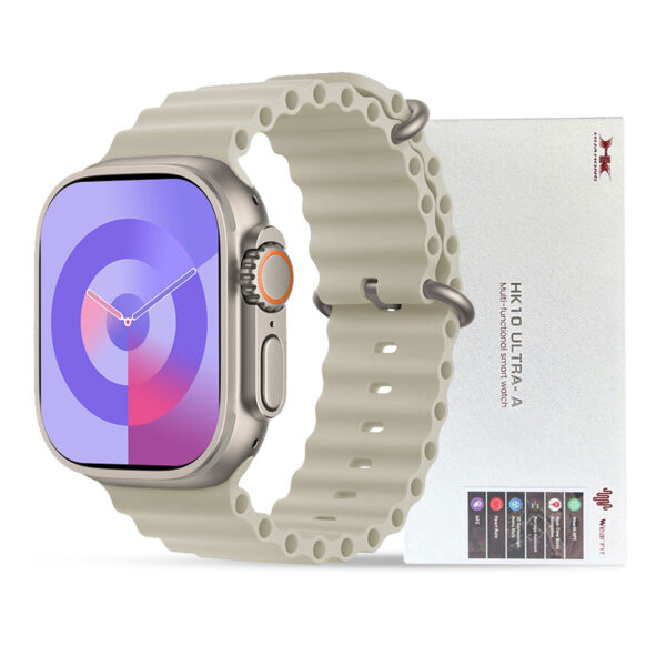 Hk10 Ultra-a Smartwatch 2.02 Inches Large Screen With Wearfit Pro App 2 Straps Silver