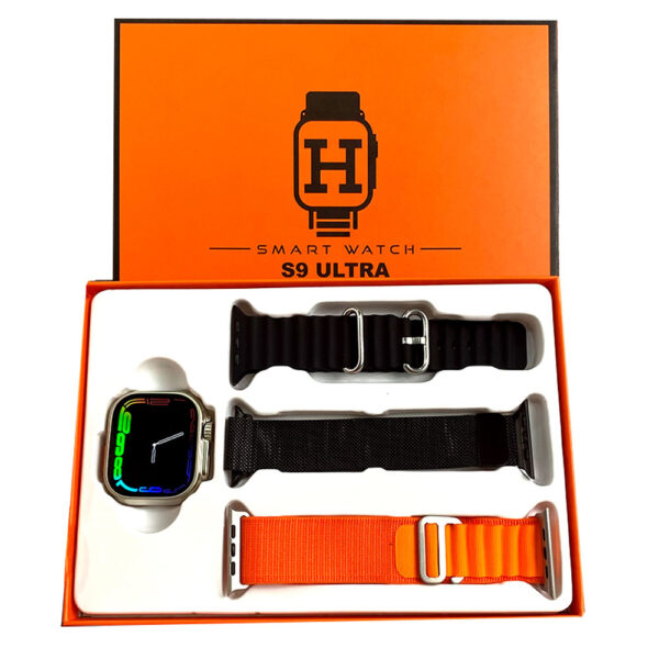S9 Ultra 49mm Smart Watch Series 9 – 3 Straps, Bluetooth Voice Call, 2.2-Inch HD Screen, and FitPro App